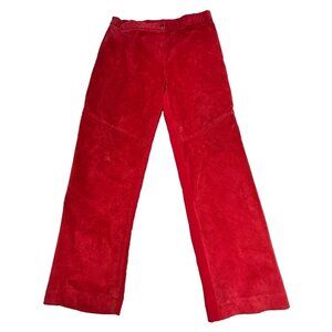 Vintage Mitchies Matchings Womens Original Suede Pants Straight Leg Red